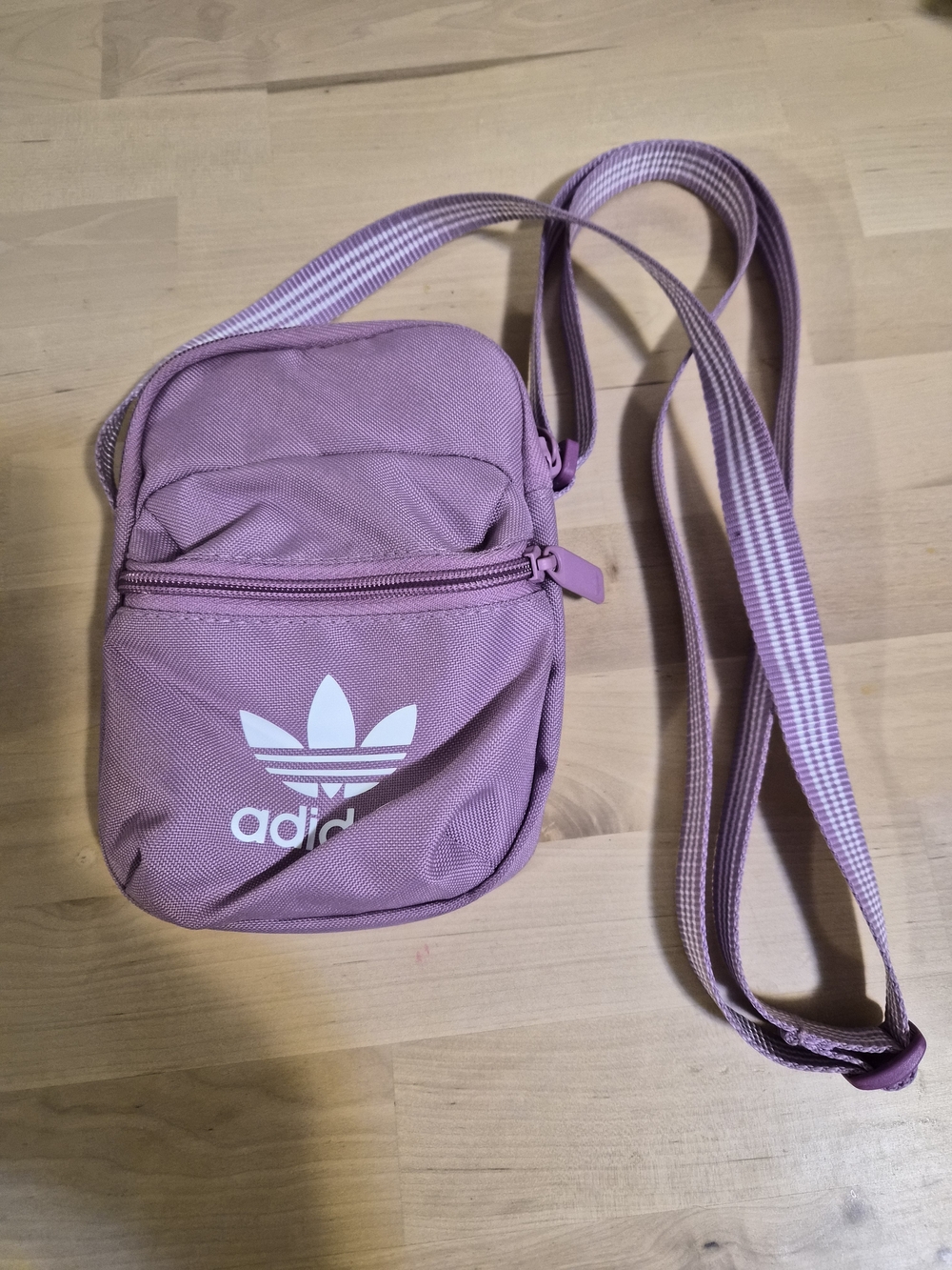 adidas Pink Lavender Mini Crossbody Bag with Trefoil